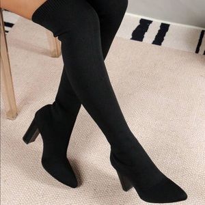 Over the knee sock boots
